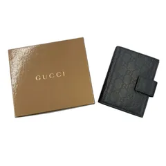 186005 現状品 GUCCI グッチ 手帳カバー システム手帳 オールレザー  ブラック