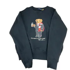 186005 RALPH LAUREN ラルフローレン Polo bear 裏起毛トレーナー ブラック キッズ