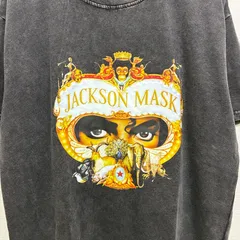 新品 マイケルジャクソン Michael Jackson L XL バンドTシャツ マスク ミュージックTシャツ ウォッシュド加工 ブラック 古着加工 バンティー バンT バンド ロック メタル 半袖 夏物 夏服 プリント グラフィック アメカジ アメリカのサムネイル