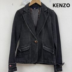 ヴィンテージ KENZO リネン100% シャツジャケット カバーオール 麻 黒 