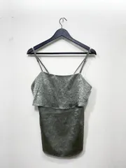 INDIVI インディヴィ 洗える ティアードデザイン リラクシー ポコポコ イージーケア キャミソール size38 M相当/緑 ■■レディースのサムネイル