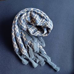 アッシュペーフランス フィルダレニエ ストール チェック リネンシルク