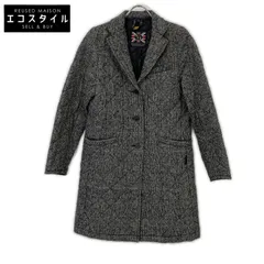 LAVENHAM　ラベンハム　グレー 英国製 グレー×ブラック ツイード キルティング チェスターコート　38のサムネイル