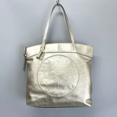 COACH　コーチ  トートバッグ レザー シグネチャー ハンドバッグ ゴールド色 F18336