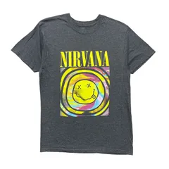 USA 古着 オフィシャル NIRVANA ニルヴァーナ ニルバーナ スマイル ミュージック ロックTシャツ バンドTシャツ ウィメンズL BA5622