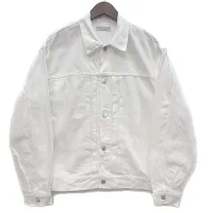 B&Y ユナイテッドアローズ BEAUTY&YOUTH ビューティー&ユース ハイツイスト デニム ブルゾン ジャケット Gジャン ホワイト 白 M 1225-604-0027のサムネイル