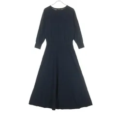 green label relaxing グリーンレーベルリラクシング 長袖 ロングワンピース ネイビー ユナイテッドアローズ レディース 古着