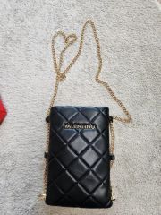 タグ付き VALENTINO キルティング ショルダーバッグ ブラックh198
