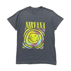 USA 古着 オフィシャル NIRVANA ニルヴァーナ ニルバーナ スマイル ミュージック ロックTシャツ バンドTシャツ ウィメンズL BA5624