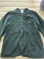 ダントン フリース ノーカラー ジャケット メンズ カーディガン JD-8939