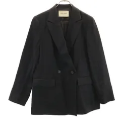 UNITED ARROWS ユナイテッドアローズ リネン100％ 日本製 ジャケット 38 ブラック レディース 古着