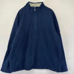 古着 オービス ORVIS ニット ハーフジップ ベターセータータイプ アウトドア トレーナー L  ネイビー系 メンズのサムネイル