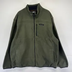 古着 ティンバーランド Timberland フリース ジャケット フルジップ ワンポイントロゴ 胸ポケット 大きいサイズ XL  グリーン系 メンズのサムネイル