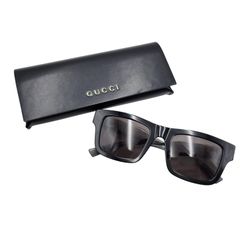 GUCCI フレームレス マスクシェイプ サングラス シルバー/ブラック