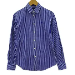 POLO RALPH LAUREN ポロ・ラルフローレン ストライプ長袖シャツ size4/ブルー×ホワイト