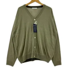 美品  SIMPLICITE サンプリシテ  タグ付き Ｖネックカーディガン sizeM/カーキ