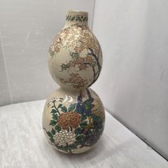 明治初期 九谷 金襴手 花入 h約24㎝ 東S8-0602① - メルカリ