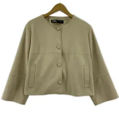 ZARA ザラ フェイクスエード ノーカラージャケット sizeEUR M/ベージュ