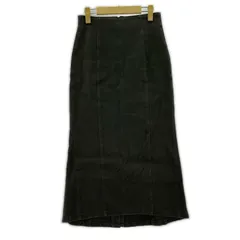DES PRES デプレ バックスリット ナローロングスカート size34/チャコールのサムネイル