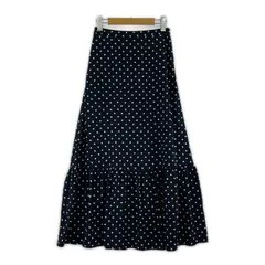 B:MING LIFE STORE by BEAMS ビーミングバイビームス ドット柄ロングスカート sizeM/ネイビーのサムネイル