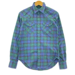 Ralph Lauren ラルフローレン チェック ウエスタンシャツ長袖シャツ size0/150/80A/ネイビー×グリーン