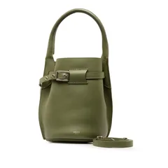 セリーヌ ビッグバッグ ナノ バケット ハンドバッグ ショルダーバッグ 2WAY 187243 カーキ グリーン レザー レディース CELINE【228-51866】