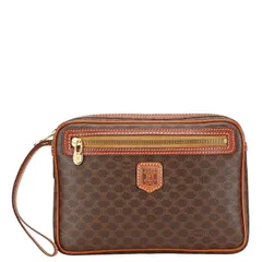 セリーヌ マカダム セカンドバッグ クラッチバッグ ブラウン PVC レザー メンズ CELINE【228-85177】のサムネイル