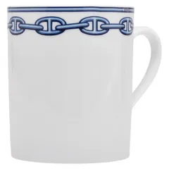 エルメス シェーヌダンクル マグカップ ホワイト ブルー 陶器 レディース HERMES【228-28955】のサムネイル