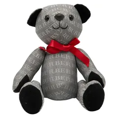 バーバリー ロゴ クマ テディベア ぬいぐるみ グレー コットン レディース BURBERRY【228-38492】のサムネイル
