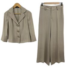 レキップヨシエイナバ パンツスーツ セットアップ ベージュ - メルカリ