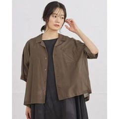 BEAUTY &YOUTH シースルー半袖ブラウンシャツ - メルカリ