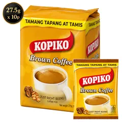KOPIKO コピコ コーヒーミックス ブラウンコーヒー 27.5g×10袋入 インスタントコーヒー 砂糖ミルク入り 粉末コーヒー 個包装 インドネシア 海外 輸入のサムネイル