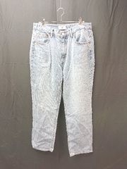 ◇ TRIPLE J SEOUL ウォッシュ加工 シンプル 厚手 オシャレ デニムパンツ サイズL ブルー系 メンズ E 【1304120019546】