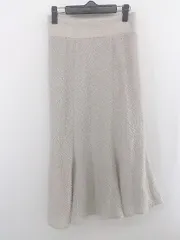 ◇ w closet ダブルクローゼット シャギーニット ロング フレア スカート サイズF グレー系 レディース E  【1304140012541】のサムネイル