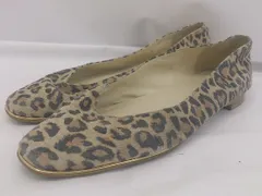 ◇ Odette e Odile UNITED ARROWS 豹柄 レオパード フラット パンプス シューズ サイズ24 ベージュ ブラック レディース E  【1304180003387】のサムネイル