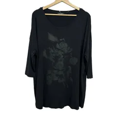 MARINA RINALDI(マリナリナルディ) チュニック サイズM レディース美品  - 黒 クルーネック/長袖/フラワー(花)のサムネイル