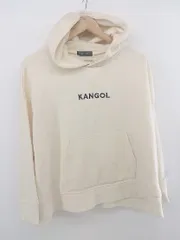 ◇ KANGOL × Chaco closet ロゴ 刺繍 サイドスリット 長袖 プルオーバー パーカー ベージュ系 レディース P  【1304200026563】のサムネイル