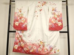 新品未使用 七五三着物7歳 振袖 白地 鞠 桜 菊 金彩 華やか - メルカリ