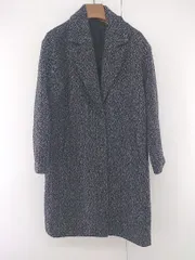 ◇ merlot メルロー バックスリット 長袖 チェスター コート サイズM ブラック ホワイト系 レディース E  【1304200033462】のサムネイル