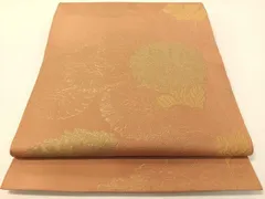 平和屋着物●桝屋高尾　六通柄　本袋帯　菊花文　金糸　正絹　逸品　CABG1780vpのサムネイル