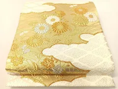 平和屋着物●山口美術織物　唐織の織匠　山口成三郎謹織　六通柄袋帯　唐織　瑞雲蒔絵秋草文　金銀糸　正絹　逸品　未使用　CABG1888vpのサムネイル