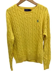 POLO RALPH LAUREN/ポロラルフローレン/ケーブルニット/イエロー/サイズL/レディース/FG0131