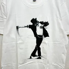 新品 マイケルジャクソン Michael Jackson Lサイズ XLサイズ バンドTシャツ ダンス シルエット ミュージックTシャツ ホワイト バンティー バンT バンド ロック 半袖 夏物 夏服 印刷 プリント グラフィック アメカジ アメリカ USAのサムネイル