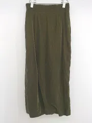 ◇ MOUSSY マウジー ベロア調 ロング タイト スカート サイズ 2 カーキ系 レディース E  【1304240000813】