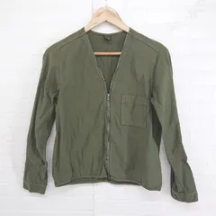 ◇ URBAN RESEARCH DOORS ノーカラー ジップアップ 長袖 ジャケット サイズONE カーキ系 レディース P  【1304250012288】