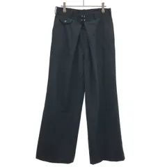 JOHN LAWRENCE SULLIVAN ジョン ローレンス サリバン 25SS WOOL GABARDINE FOLDED WIDE TROUSERS ウールギャバジンフォールデッドワイドトラウザーパンツ 2A025-0125-38 ブラック 44のサムネイル