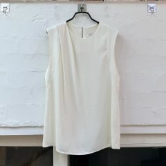 theory モックネックノースリーブドレープブラウス Aライン Sサイズ 