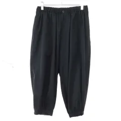 Yohji Yamamoto POUR HOMME ヨウジヤマモト プールオム 20SS ウールシワギャバ タブ付きギャザーパンツ HN-P32-100 ブラック 2のサムネイル