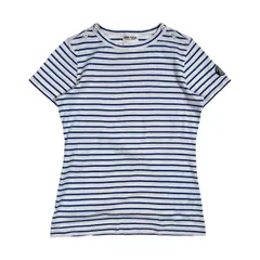 サンプル SINA COVA シナコバ 肩ボタン ボーダー 半袖 Tシャツ カットソー サイズ 9/ホワイト×ブルー レディース マリンスタイルのサムネイル