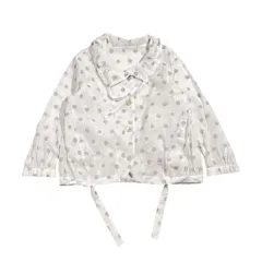 慈雨 ジウ ドット柄 ナイロン シャツ ブラウス ジャケット サイズ 40 /ホワイト×グレー系 レディースのサムネイル